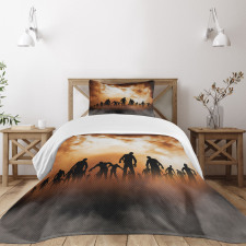 Zombies Misty Bedspread Set