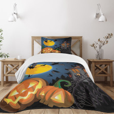 Moon Pumpkin Bedspread Set