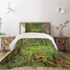 Woodland Bushes Moss Bedspread Set