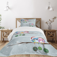 Christmas Family on Tree Bedspread Set