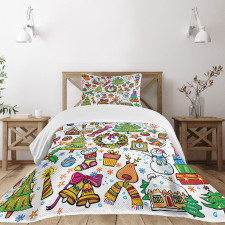 New Year Candies Bedspread Set