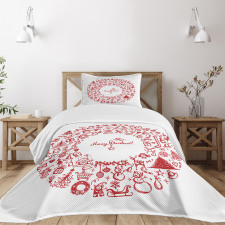 Vintage Style Ribbon Bedspread Set