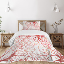 Watercolor Branchs Fall Bedspread Set