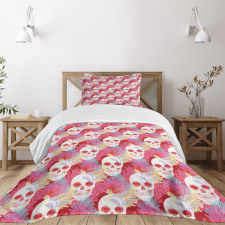 Skull and Corals Bedspread Set