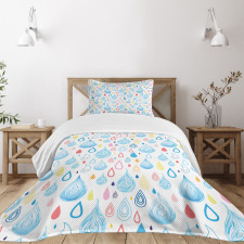 Funny Raindrop Autumn Bedspread Set