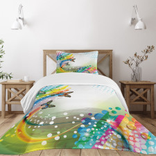 Flying Color Butterfly Bedspread Set