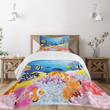 Fish Coral Reefs Bedspread Set