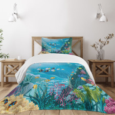 Underwater Scenery Bedspread Set