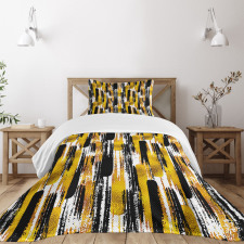 Grunge Art Brushstrokes Bedspread Set