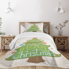 Merry Wish on Pine Tree Bedspread Set