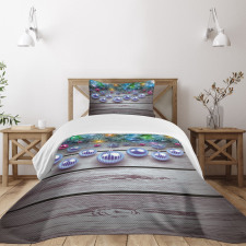 Vivid Branches on Wooden Bedspread Set