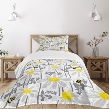 Daisy Leaf Spring Time Bedspread Set