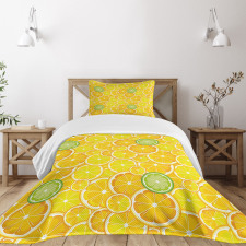 Lemon Orange Circles Bedspread Set