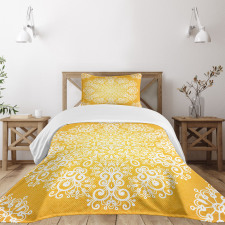 Floral Snowflakes Bedspread Set