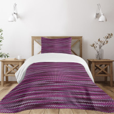 Vintage Knit Pattern Bedspread Set