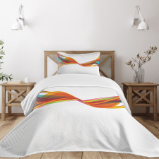 Pixel Details Rainbow Bedspread Set