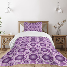 Circular Lines Rings Bedspread Set