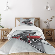 Railway Train Art Bedspread Set