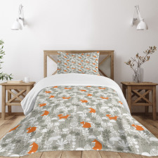 Fox in the Winter Forest Bedspread Set