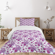 Vivid Rasberries Branch Bedspread Set