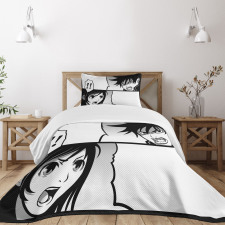 Japanese Cartoon Comic Bedspread Set