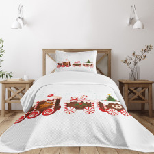 Gingerbread Train Bedspread Set