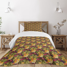 Bohemian Oriental Herb Bedspread Set