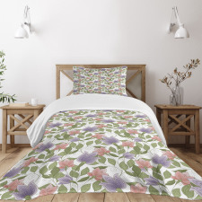 Pastel Tulip Flowers Bedspread Set