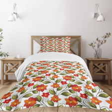 Boho Herbs Lily Nature Bedspread Set