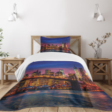 NYC with Neon Bedspread Set