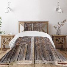 Old Wooden Warehouse Bedspread Set