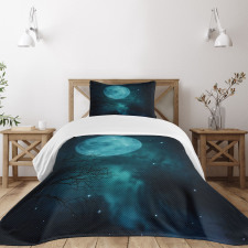 Outer World Cosmos Moon Bedspread Set