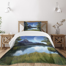 Riverside Lake Scene Bedspread Set