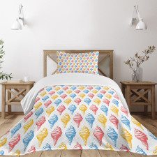 Ice Cream Cones 50s Time Bedspread Set