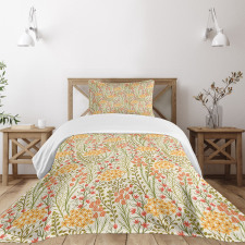 Old Vintage Ivy Lilacs Bedspread Set