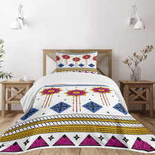 Mayan Folkloric Cultural Bedspread Set