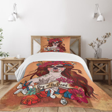 Mexican Skull Bedspread Set