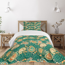 Folkloric Paisley Flowers Bedspread Set