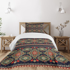 Floral Geometric Shapes Bedspread Set