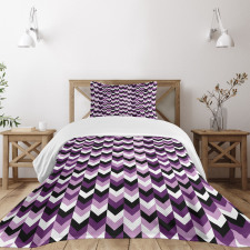 Zig Zag Retro Arrows Bedspread Set