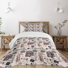 City UK Landmarks Bedspread Set