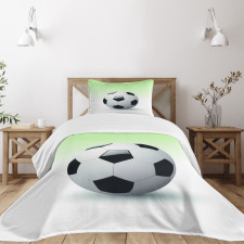 Football Soccer Ball Bedspread Set