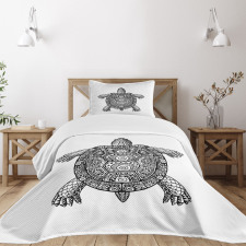 Tribal Art on Tortoise Bedspread Set