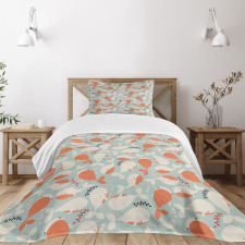 Ocean Animal Whales Bedspread Set