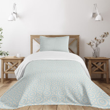 Circular Geometric Tile Bedspread Set