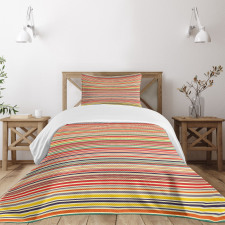 Horizontal Stripes Bedspread Set