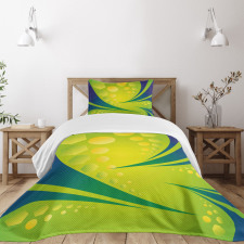 Geometric Green Blue Art Bedspread Set