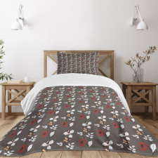 Blooms Leaves Branches Bedspread Set