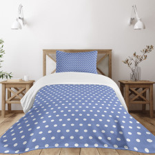 White Classic Polka Dots Bedspread Set