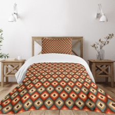 Unusual Vibrant Shapes Bedspread Set